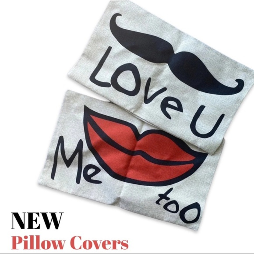 NEW FUN BOLD COUPLE PILLOW COVERS